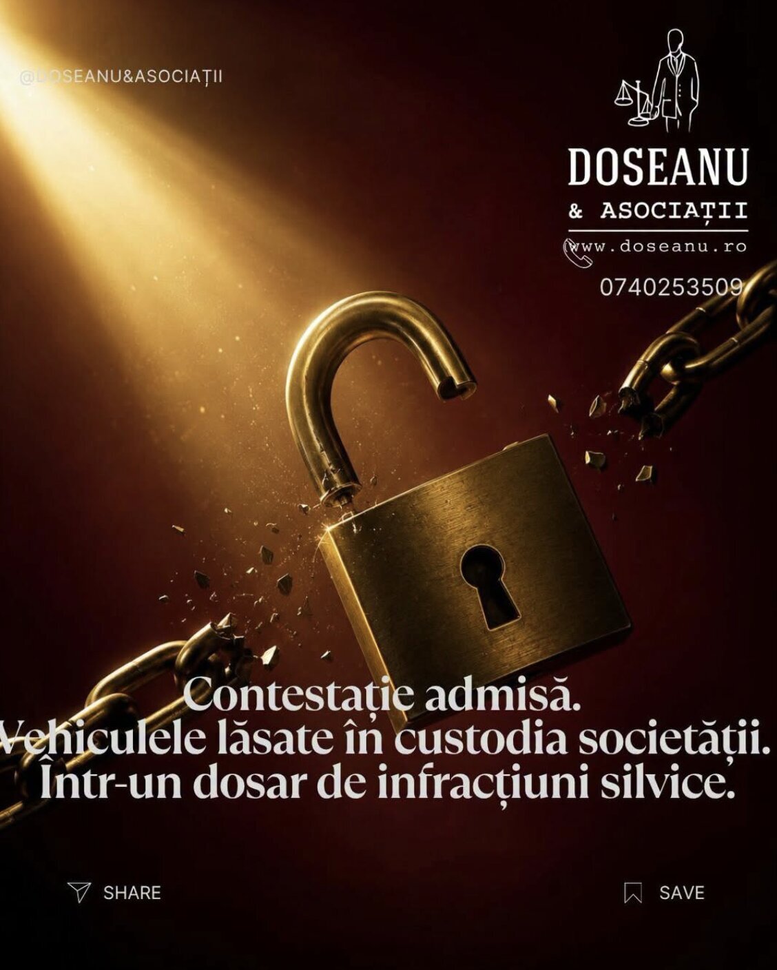 Infracțiuni silvice - lăsarea în custodie a bunurilor sechestrate. O victorie rară